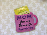 ITH Digital Embroidery Pattern for MOM Tea-Rific Tea Pocket, 4X4 Hoop