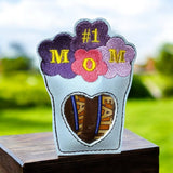 ITH Digital Embroidery Pattern for Flower Pot #1  MOM Treat Holder 4X4, 4X4 Hoop