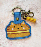 ITH Digital Embroidery Pattern for Macaroon Animal Set of 9 Snap Tabs / Key Chains, 4X4 Hoop