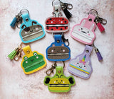 ITH Digital Embroidery Pattern for Macaroon Animal Set of 9 Snap Tabs / Key Chains, 4X4 Hoop