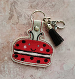 ITH Digital Embroidery Pattern for Macaroon Animal Set of 9 Snap Tabs / Key Chains, 4X4 Hoop