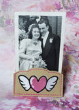ITH Digital Embroidery Pattern for Winged Heart Note / Photo Holder, 4X4 Hoop