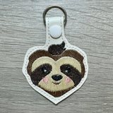 ITH Digital Embroidery Pattern for Heart Animals Bundle of 6 Snap Tabs / Key Chains, 4X4 Hoop