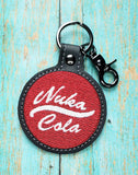 ITH Digital Embroidery Pattern for Nuka Cola Snap Tab / Key Chain, 4X4 Hoop