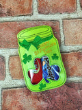 ITH Digital Embroidery Pattern for Mason Jar St Patrick's Dat Treat Holder Med Size 5X3, 5X7 Hoop
