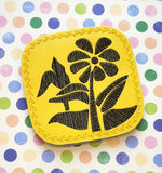 ITH Digital Embroidery Pattern for Bundle set of 4 Flower Stencil Coasters, 4X4 Hoop