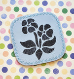 ITH Digital Embroidery Pattern for Bundle set of 4 Flower Stencil Coasters, 4X4 Hoop