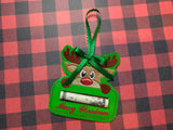 ITH Digital Embroidery Pattern for Reindeer Money Holder Ornament, 4X4 Hoop