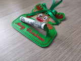 ITH Digital Embroidery Pattern for Reindeer Money Holder Ornament, 4X4 Hoop