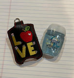ITH Digital Embroidery Pattern for School LOVE Sanitizer Holder, 5X7 Hoop