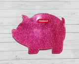 ITH Digital Embroidery Pattern for Piggy Bank, 4X4 Hoop