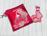 ITH Digital Embroidery Pattern for Sketch Bunny Burst Snap Tab / Keychain, 4X4 Hoop