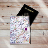 ITH Digital Embroidery Pattern for Toucan Motif Passport Cover with Snap Tab , 6X10 Hoop