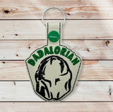 ITH Digital Embroidery Pattern for Dadalorian Snap Tab / Key Chain, 4X4 Hoop