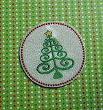 ITH Digital Embroidery Pattern for Curly Tree Coaster, 4X4 Hoop