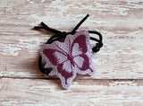 ITH Digital Embroidery Pattern for Bracelet Charm Butterfly Silhouette, 2X2 Hoop