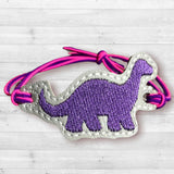 ITH Digital Embroidery Pattern for Bracelet Charm Dinosaur Bundle of 5, 2X2 hoop