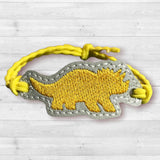 ITH Digital Embroidery Pattern for Bracelet Charm Dinosaur Bundle of 5, 2X2 hoop