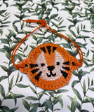 ITH Digital Embroidery Pattern for Set of 7 Bracelet Charm Animal Faces, 2X2 Hoop