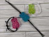 ITH Digital Embroidery Pattern for Bracelet Charm Gummy Bear, 2X2 Hoop
