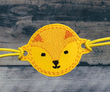 ITH Digital Embroidery Pattern for Set of 7 Bracelet Charm Animal Faces, 2X2 Hoop