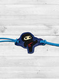 ITH Digital Embroidery Pattern for Bracelet Charm set of 3 Ninja Dudes, 2X2 Hoop