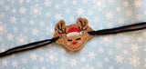 ITH Digital Embroidery Pattern for Bracelet Charm Sweet Face Reindeer, 2X2 Hoop