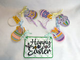 ITH Digital Embroidery Pattern for Easter Garland / Banner Set of 5, 5X7 Hoop