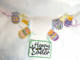 ITH Digital Embroidery Pattern for Easter Garland / Banner Set of 5, 5X7 Hoop