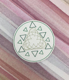 ITH Digital Embroidery Pattern for Geometric Designs Coasters set of 4, 4X4 Hoop