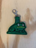 ITH Digital Embroidery Pattern For OTGW Frog Jason Snap Tab / Key Chain, 4X4 Hoop