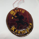 ITH Digital Embroidery Pattern For Merry Krampus Ornament, 4X4 Hoop