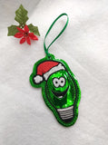 ITH Digital Embroidery Pattern For Christmas Light Dude Ornament, 4X4 Hoop