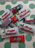 ITH Digital Embroidery Pattern For Merry Christmas Snack Size Candy Covers, 4X4 Hoop