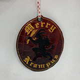 ITH Digital Embroidery Pattern For Merry Krampus Ornament, 4X4 Hoop