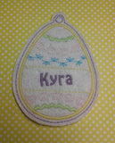 ITH Digital Embroidery Pattern for Egg Applique Center Bookmark / Ornament Set of 4, 4X4 Hoop