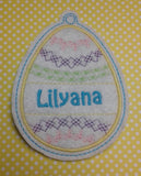 ITH Digital Embroidery Pattern for Egg Applique Center Bookmark / Ornament Set of 4, 4X4 Hoop