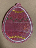 ITH Digital Embroidery Pattern for Egg Applique Center Bookmark / Ornament Set of 4, 4X4 Hoop