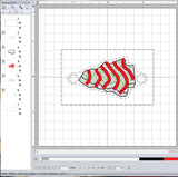 ITH Digital Embroidery Pattern for Bracelet Charm Lil Deb Tree, 2X2 Hoop