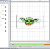 ITH Digital Embroidery Pattern for Bracelet Charm The Child, 2X2 Hoop