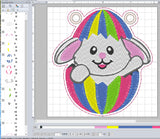 ITH Digital Embroidery Pattern for Easter Garland / Banner Set of 5, 5X7 Hoop
