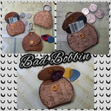 ITH Digital Embroidery Pattern for Coin Pouch Key Chain, 5X7 Hoop