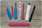 ITH Digital Embroidery Pattern for Nail File Sleeves / Covers 4 sizes, 4X4 & 5X7 Hoop