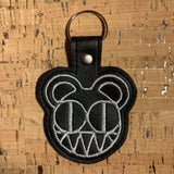 ITH Digital Embroidery Pattern for Radiohead Snap Tab / Key Chain, 4x4 hoop