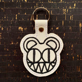 ITH Digital Embroidery Pattern for Radiohead Snap Tab / Key Chain, 4x4 hoop