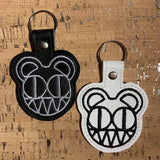 ITH Digital Embroidery Pattern for Radiohead Snap Tab / Key Chain, 4x4 hoop