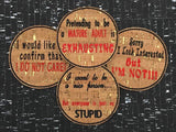 ITH Digital Embroidery Pattern for Set of 4 Snarky Saying Coasters, 4x4 hoop