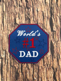 ITH Digital Embroidery Pattern for Set of 4 Fathers Day Coasters, 4x4 hoop
