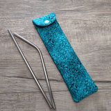 ITH Digital Embroidery Pattern for Reusable Straw Snap Case Fabric Version, 7x11 hoop