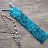 ITH Digital Embroidery Pattern for Reusable Straw Snap Case Fabric Version, 7x11 hoop